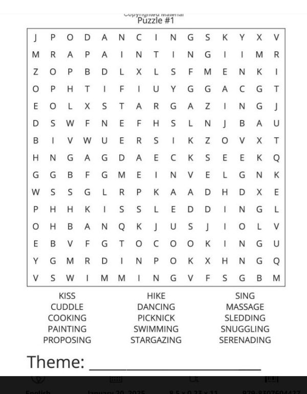 Valentine's Day Word Search Vol 1 - Image 3