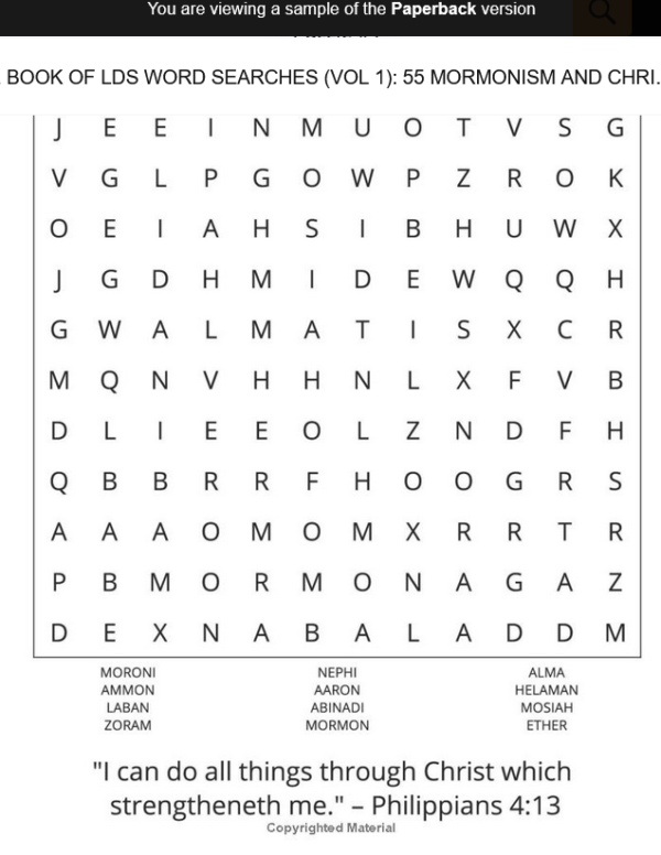 The Book of LDS Word Searches (VOL 1): 55 Mormonism and Christianity Inspired Word Searches for People of All Ages! - Image 3