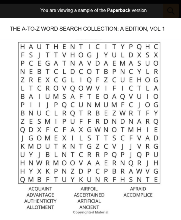 The A-To-Z Word Search Collection: A Edition, Volume 1 - Image 5