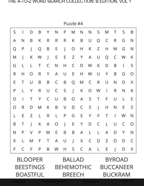 The A-To-Z Word Search Collection: B Edition, Volume 1 - Image 2