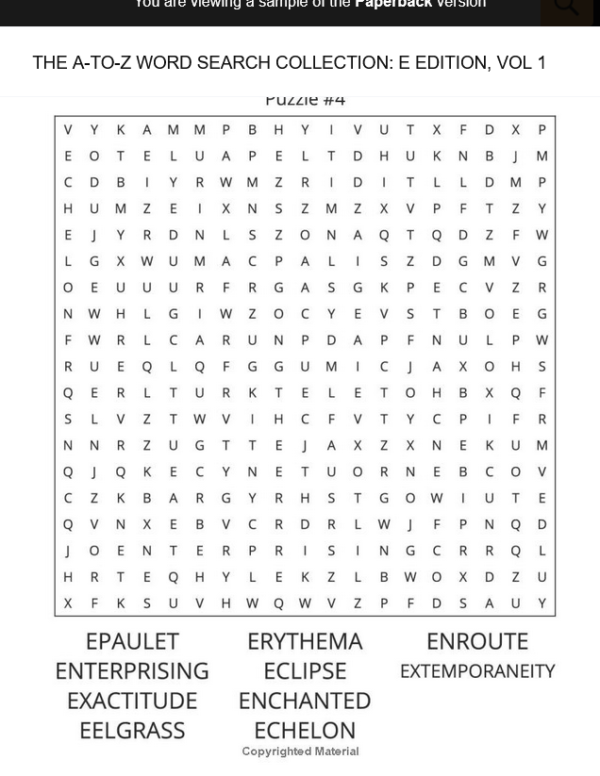 The A-To-Z Word Search Collection: E Edition, Volume 1 - Image 2