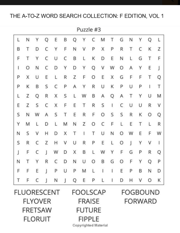 The A-To-Z Word Search Collection: F Edition, Volume 1 - Image 3