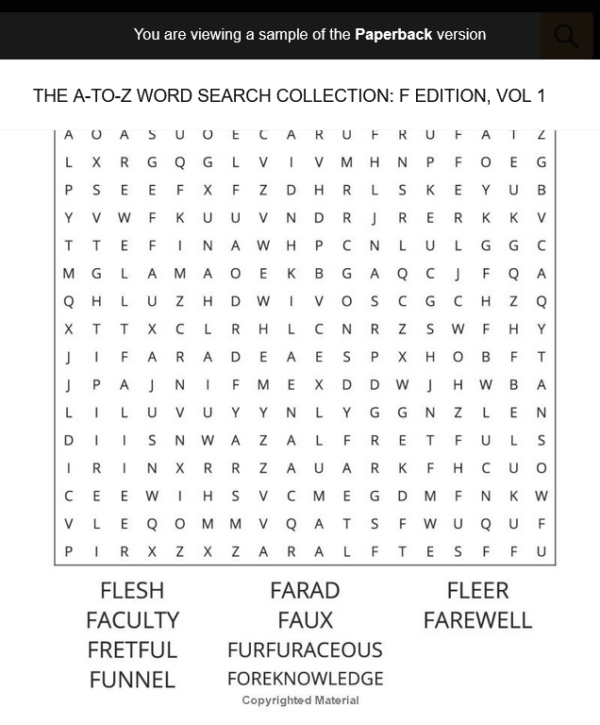 The A-To-Z Word Search Collection: F Edition, Volume 1 - Image 2