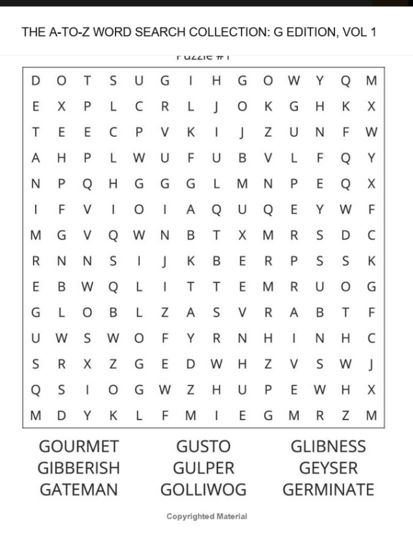 The A-To-Z Word Search Collection: G Edition, Volume 1 - Image 5