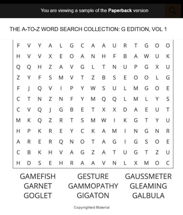 The A-To-Z Word Search Collection: G Edition, Volume 1 - Image 4