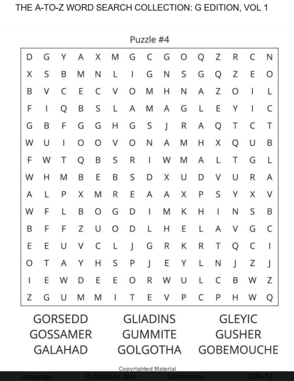 The A-To-Z Word Search Collection: G Edition, Volume 1 - Image 2